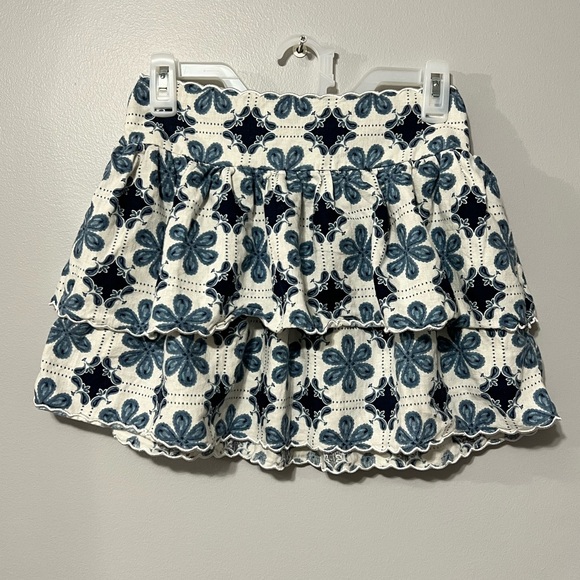 Agua Bendita Navy and White Mini Skirt - Picture 1 of 2